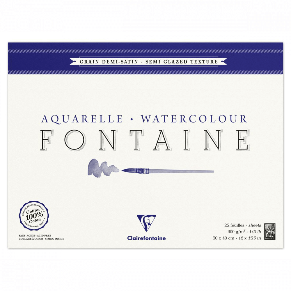 papel para aquarela 300g clairefontaine fontaine